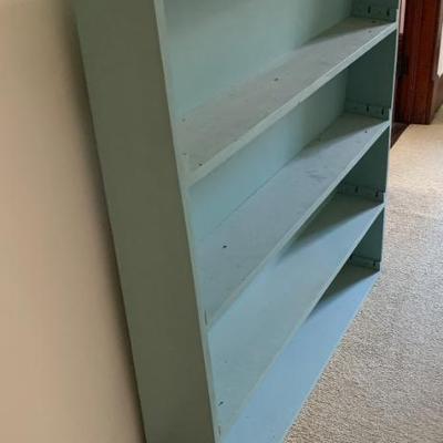 Sale Photo Thumbnail #161: Graduated bookcase in robins egg blue