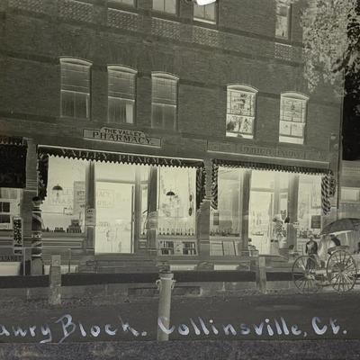 Lot of 38 glass negatives, 4x5”, of Collinsville, Ct. showing the Farmington River, buildings, street scenes and  The Collinsville Ax...