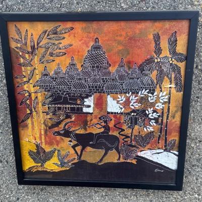 Batik Art, Framed And Signed 