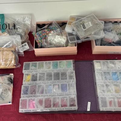 Lota Of Beads, And Jewelry Making Items 