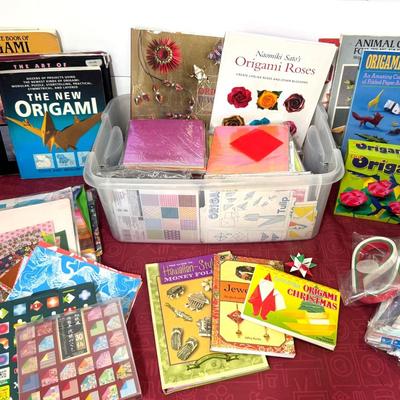 Collection Of Origami Books And Paper