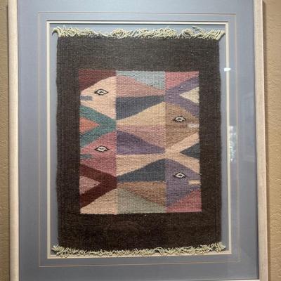 Fish Print Framed Textile 