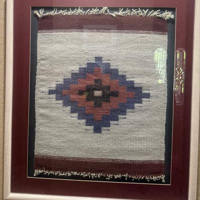 Framed Mexican Textile Art 