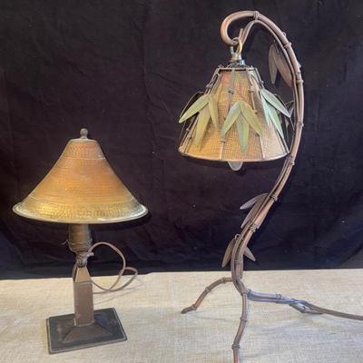 Brass Table Lamp, And Vintage Metal Unique Table Lamp 