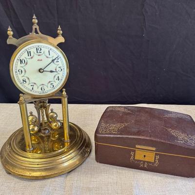 Kundo Vintage Clock, And Vintage Farrington Jewelry Box