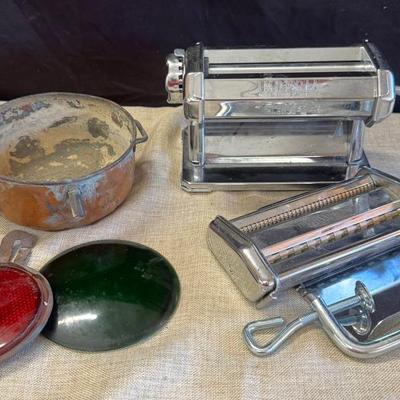 Vintage Italian Pasta Maker, Antique Copper Dish, And More