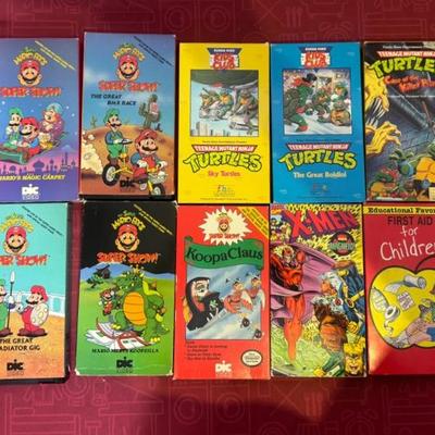 Vintage VHS, Teenage Mutant Ninja Turtles, Mario Brothers, And More