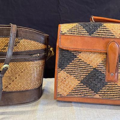 Vintage Woven Handmade Purse And Messenger Bag