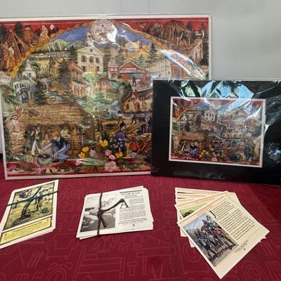 California Gold Rush Art And Gold Mining Postcards