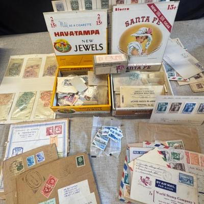 Stamp Collection (Plus Two Cigar Boxes)