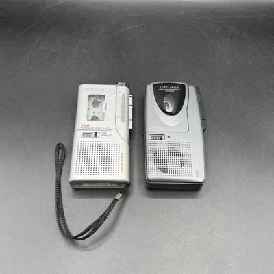 Retro Dictation Duo – Sony & Optimus Mini Cassette Recorders
