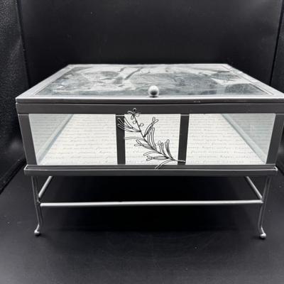 Glass & Metal Legged Shadow Box Display Case