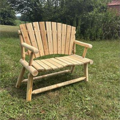 S&S Woodworking Wood Log Adirondack Bench.jpg