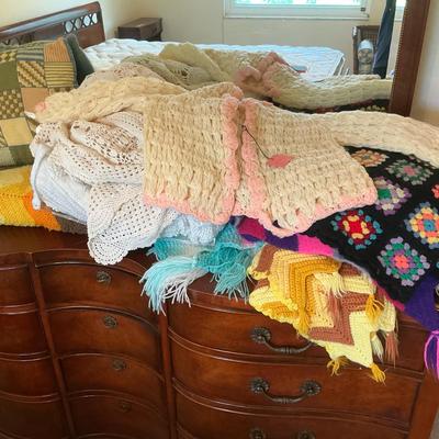 Crocheted Throws And Cardigan
