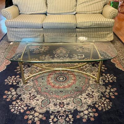 Brass Glass Top Coffee Table