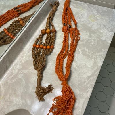 Vintage Macrame Plant Holders 
