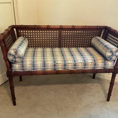 Cane And Bamboo Look Bench