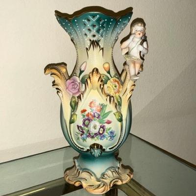 Ardalt Lenwille Porcelian Reticulated Cherub Vase - Right  
