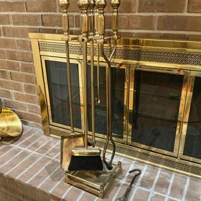 Brass Fireplace Tools 