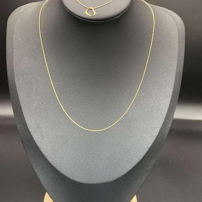 14K Gold Necklace And 14K Gold Bracelet