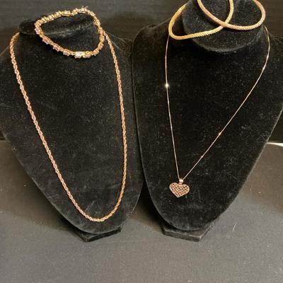 Gold Vermeil Over 925 Chains & Bracelets 