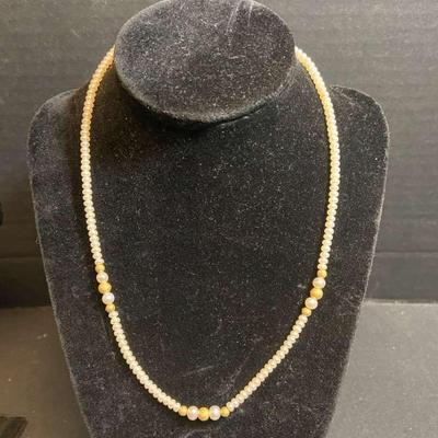 Fresh Water Pearl Necklace With 14K Clasp