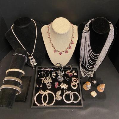 Vintage Formal Costume Jewelry Includes Rings, Earrings, Necklaces & Bracelets