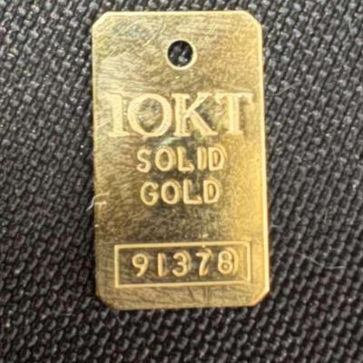 10K Solid Gold Pendant