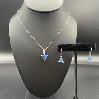 925 Necklace With Matching Earrings 