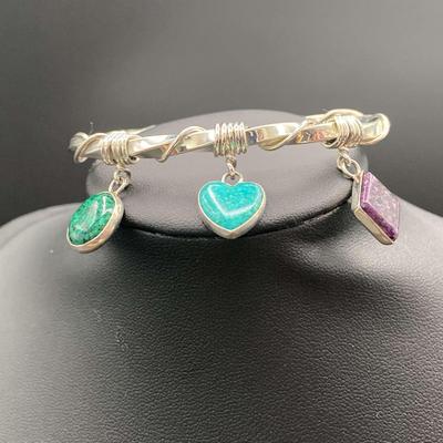Carolyn Pollack Sterling Silver Bracelet With Charms 