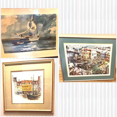 Italian Villages And SailBoats