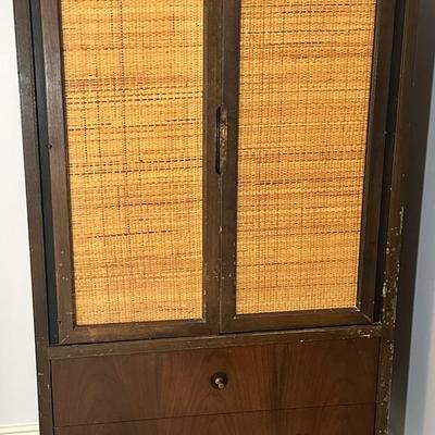 1960s Mid Century Armoire/chest Of Drawers 