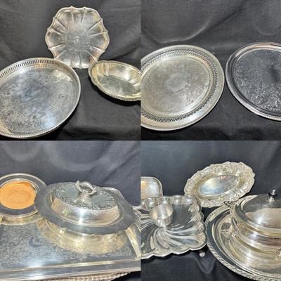 Large Lot Of Silver Plated Items