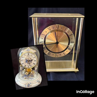 Howard Miller Anniversary Clock & Hamilton Brass Mantle Clock
