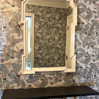 Decorative Wall Mirror & Slate Top Shelf