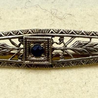  Vintage 10k Gold Art Deco Pin