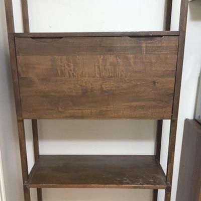 Vintage Standing Desk With Shelves 
