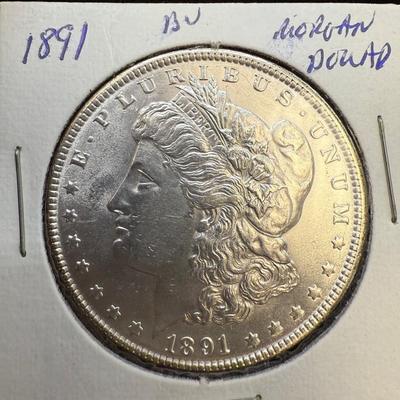 1891 Morgan Silver Dollar 