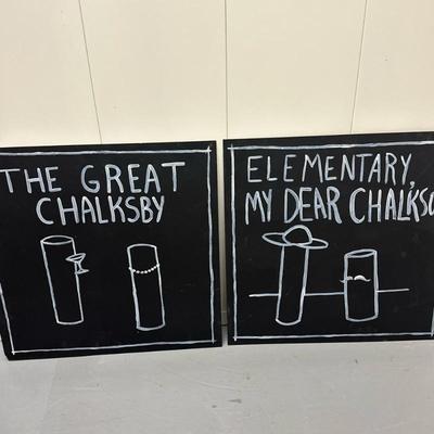 (2pc) Painted Chalk Art - "The Great Chalksby" | Original painted chalk art, including: "The Great Chalksby"....