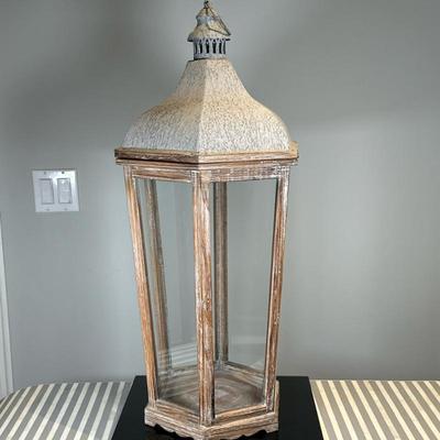Pottery Barn "Park Hill" Lantern (1/2) | Pottery Barn "Park Hill" large French street lamp style lantern crafted from...