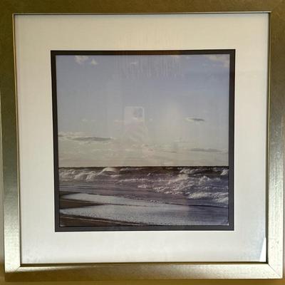 Unknown Artist, Original Photograph - Ocean Waves | Landscape view of ocean waves crashing onto the shore and gently receding across the...