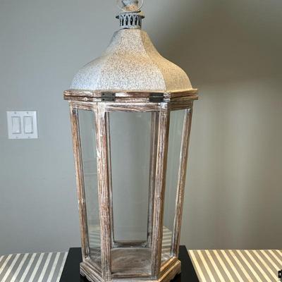 Pottery Barn "Park Hill" Lantern (2/2) | Pottery Barn "Park Hill" large French street lamp style lantern crafted from...