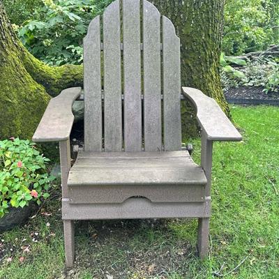 Folding Adirondack Chair | Adirondack chair crafted from durable polywood for lasting outdoor use, designed to fold easily for storage...