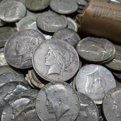 Silver Dollars and Silver Half Dollars