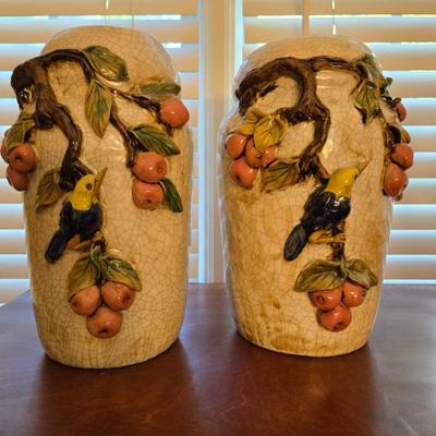 Majolica Style Vases