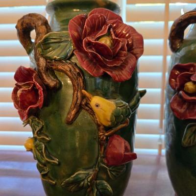 Majolica Style Vases