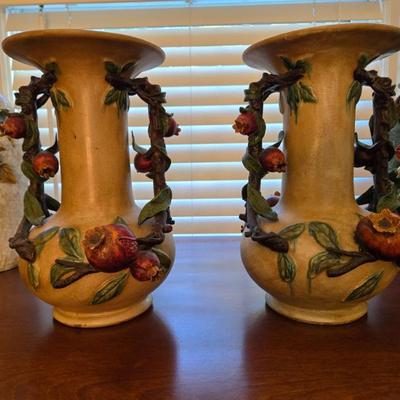 Majolica Style Vases