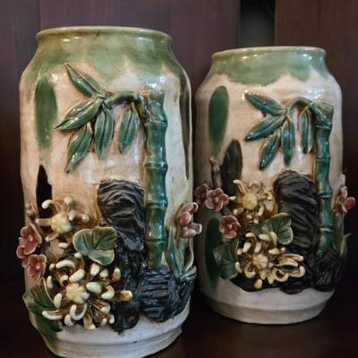 Majolica Style Vases