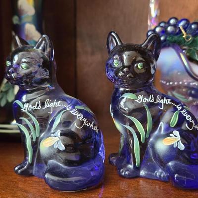 Fenton Glass Cats- God's Light is Everywhere