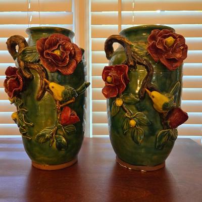 Majolica Style Vases